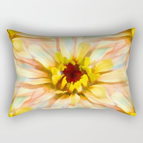 Painterly Sunset Seamless Zinnia Rectangular Pillow