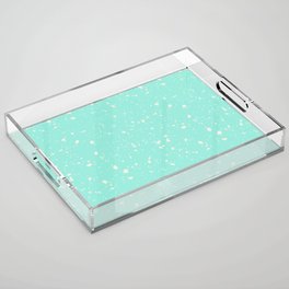 Seafoam Terrazzo Seamless Pattern Acrylic Tray