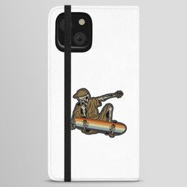 Skateboarding Skeleton I Jump Olli iPhone Wallet Case