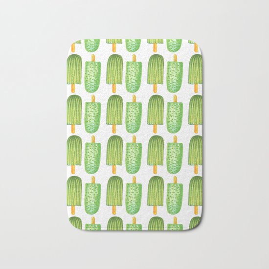 Cactus Popsicles Pattern #society6 #decor #buyart Bath Mat