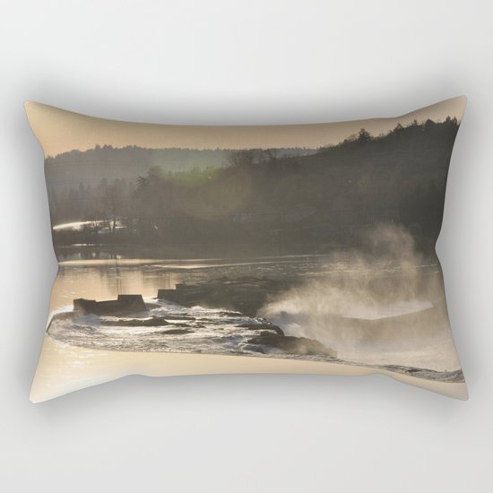 SUNSET OVER WILLAMETTE FALLS Rectangular Pillow