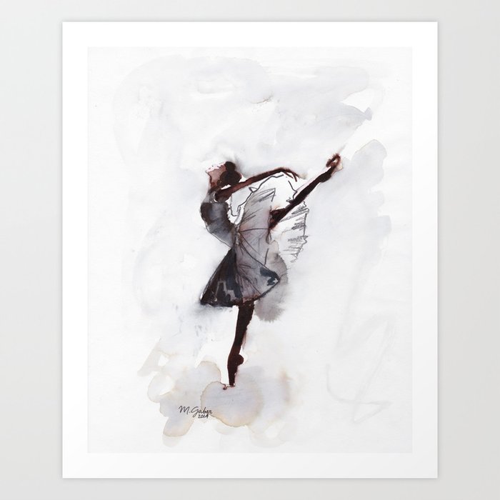 Ballerina Art Print by Maryam Gaber | Society6