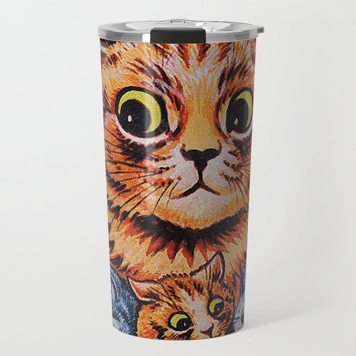 Louis Wain- A Cat and Her Kittens Travel Mug