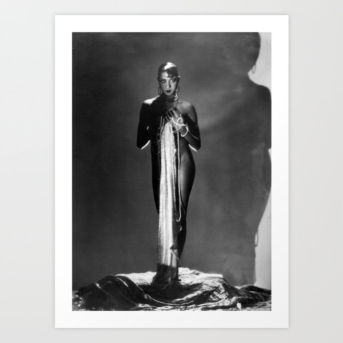 Beautiful Josephine Baker in statuesque silhouette Paris nude portrait