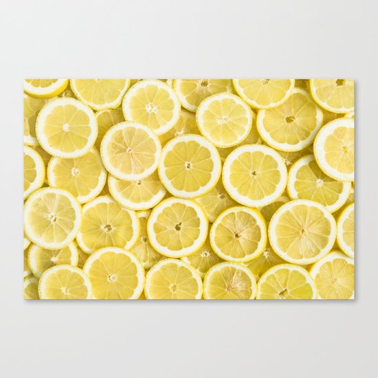 Lemon pattern Canvas Print