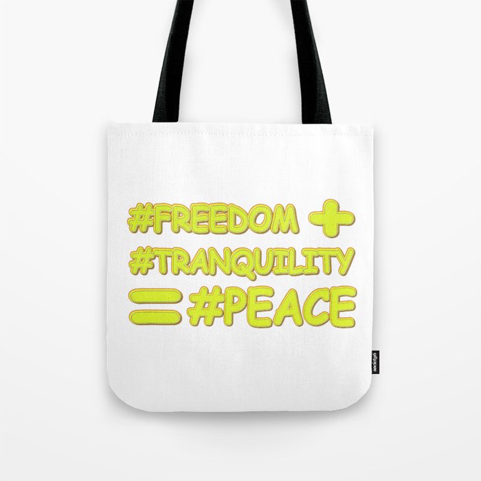 "PEACE FORMULA EQUATION" Cute Design. Buy Now Tote Bag
