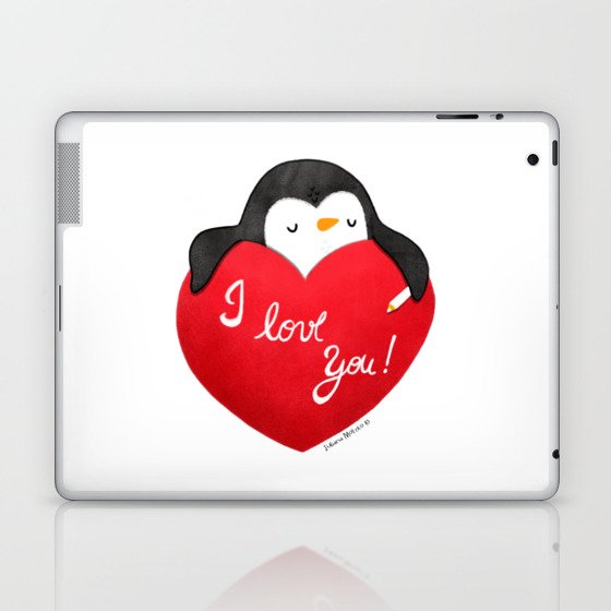 I love you Penguin Laptop & iPad Skin