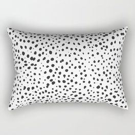 Dalmatian Spots - Black and White Polka Dots Rectangular Pillow