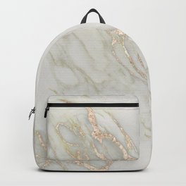 Marble Love Bronze Metallic Backpack | Digital, Nature, Texture, Terazzo, Graphicdesign, Gold, Marbled, Graphic Design, Metallic, Photo 