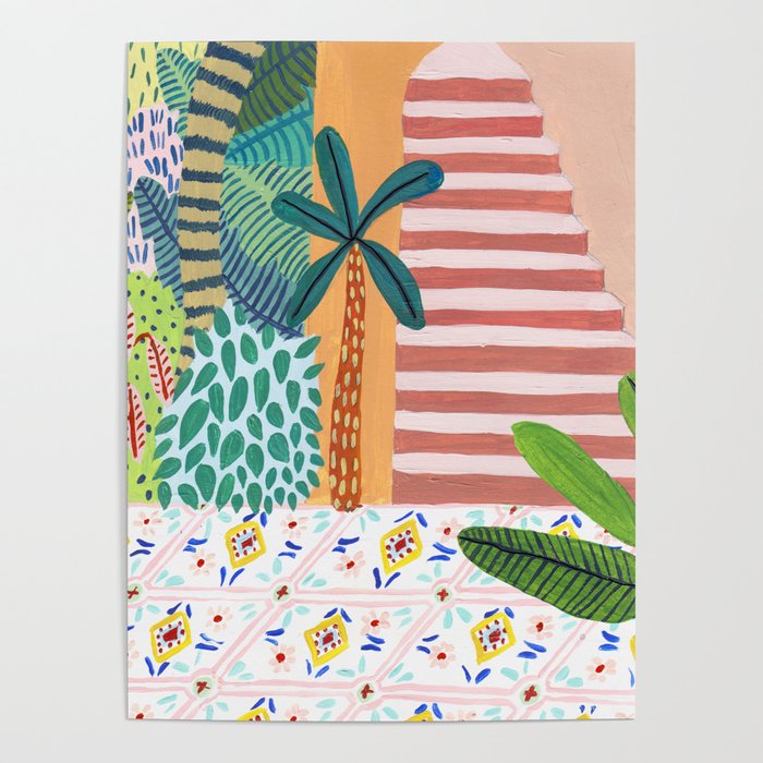 Jungle Staircase Poster
