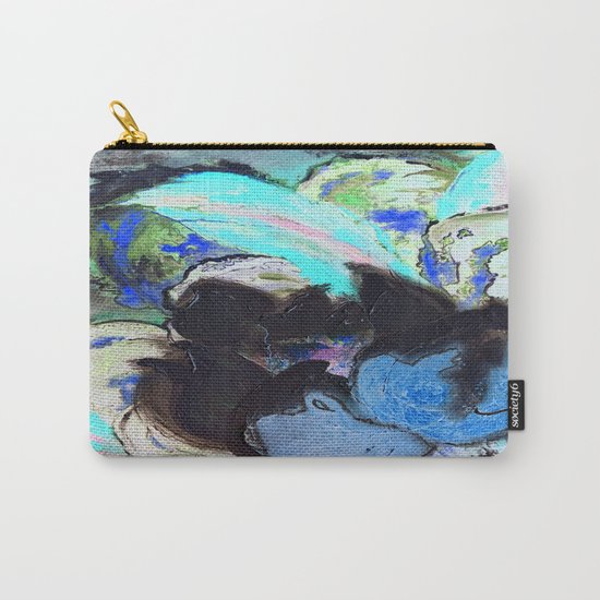 Purple Peonies in Shadow World Carry-All Pouch