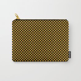 Black and Gold Fusion Polka Dots Carry-All Pouch