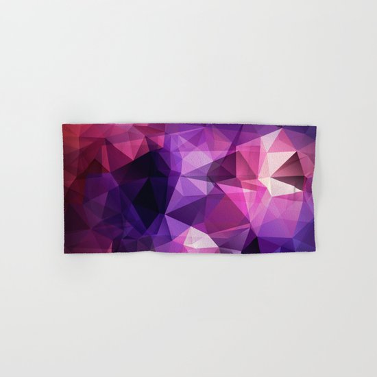 Abstract background of triangles polygon design bright colors Hand & Bath Towel