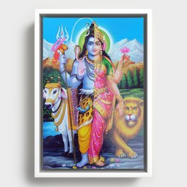 Shiva and Shakti Framed Canvas