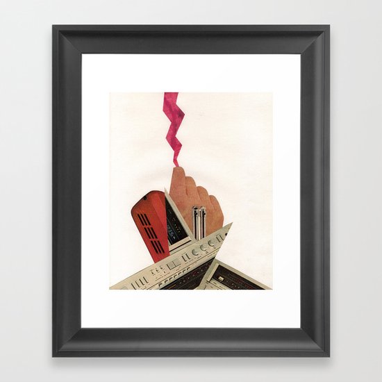 transmission - goofbutton collaboration #9 Framed Art Print