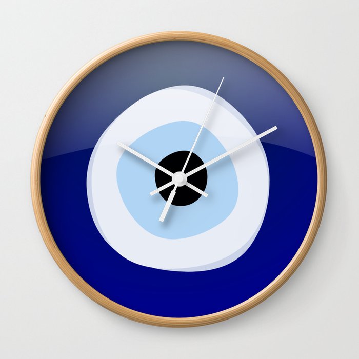 Mediterranean Evil Eye Protection Wall Clock