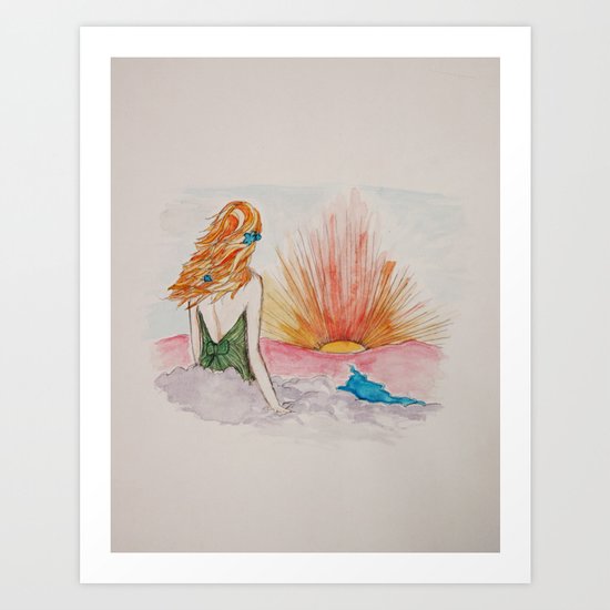 Watching the Sunrise Art Print