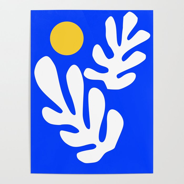 Henri Matisse - Leaves - Deep Blue Poster