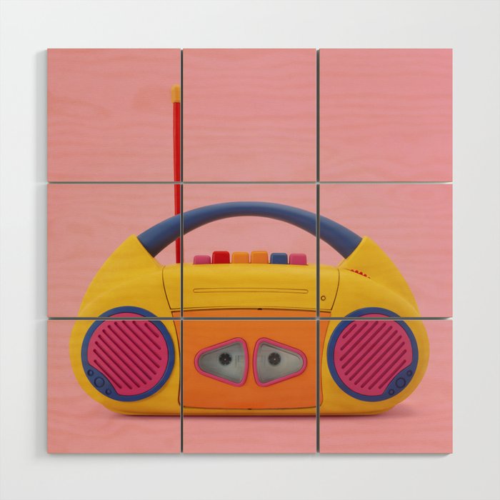 Retro music Wood Wall Art