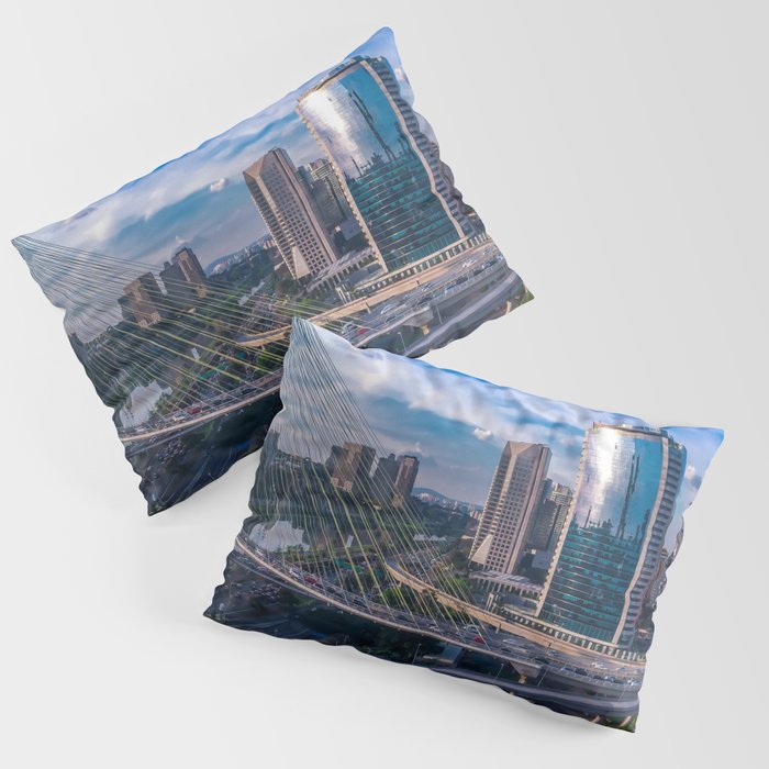 Brazil Photography - Beautiful Bridge In São Paulo Pillow Sham