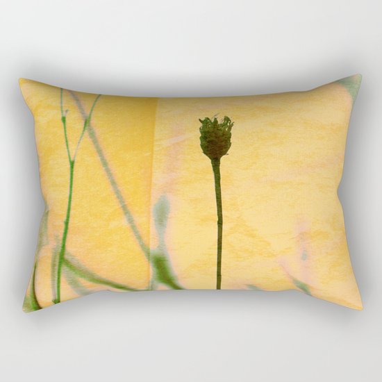 Polaroid photo yellow flower Rectangular Pillow