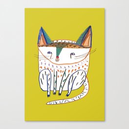 Cat. cats, kitten, cat art, cat illustration, cat pattern Canvas Print