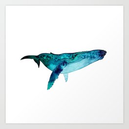Happy Whale Art Print