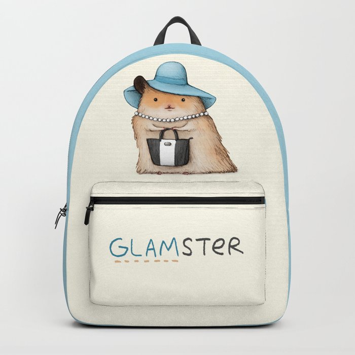 Glamster Backpack | Drawing, Animals, Illustration, Humor, Childrens, Glamster, Hamster, Hamsters, Kawaii, Cute