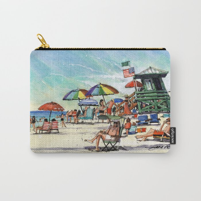 The Green Lifeguard Stand, Siesta Key Carry-All Pouch