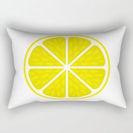Fresh juicy lime- Lemon cut sliced section Rectangular Pillow