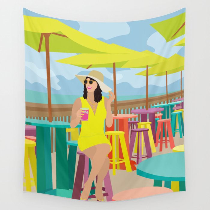 Colorful Key West Florida Wall Tapestry