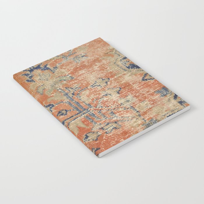 Vintage Woven Navy and Orange Notebook