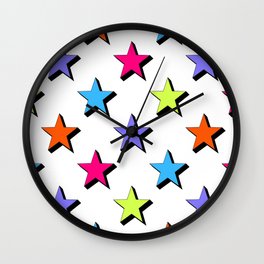 Pop Star - White background - Pattern Wall Clock