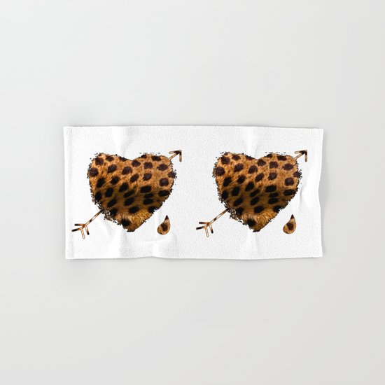 CHEETING HEART Hand & Bath Towel
