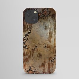 Old rusty iron brown iPhone Case