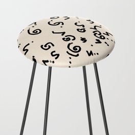 Cream and Black Aesthetic Counter Stool