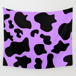 Purple cow print pattern Wall Tapestry