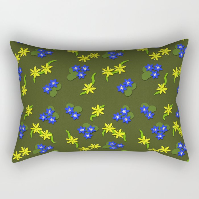 Spring Flowers by Designed by Liv Rectangular Pillow