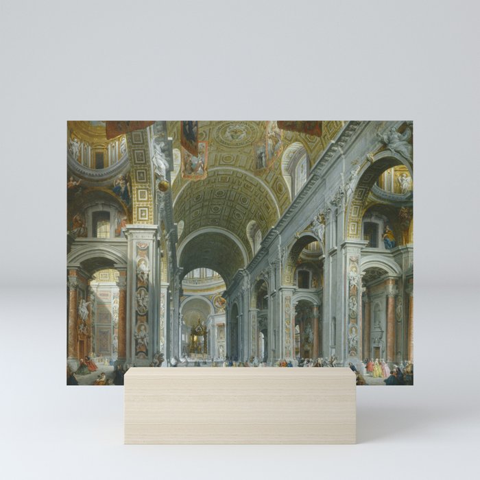 Interior of Saint Peter's, Rome by Giovanni Paolo Panini Mini Art Print