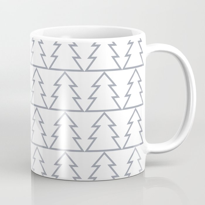 Modern Minimal Christmas Trees Pattern Geometric Coffee Mug