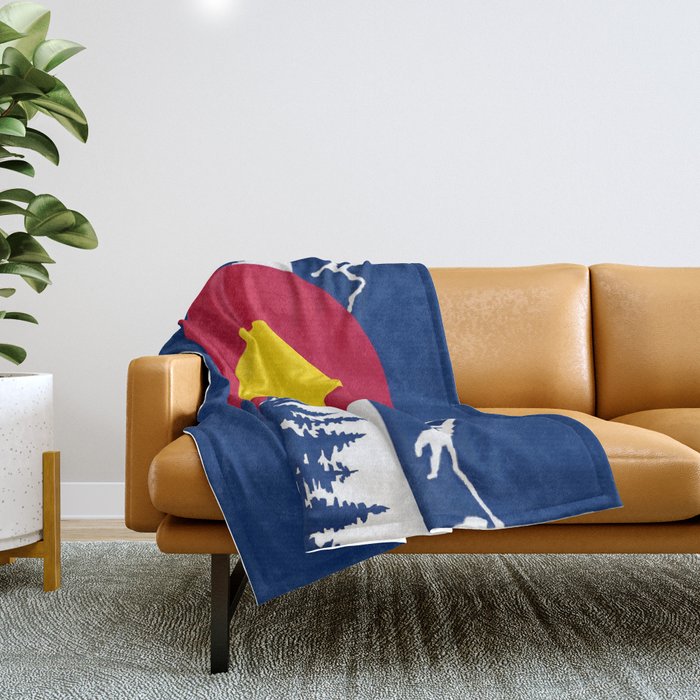 Colorado flag Throw Blanket