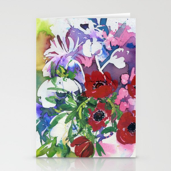 in shadow: anemone Stationery Cards