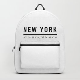 New York Backpack | Newyork, Graphicdesign, Capital, Us, Geography, Typeface, Coordinates, Ks, Nyc, Typography 