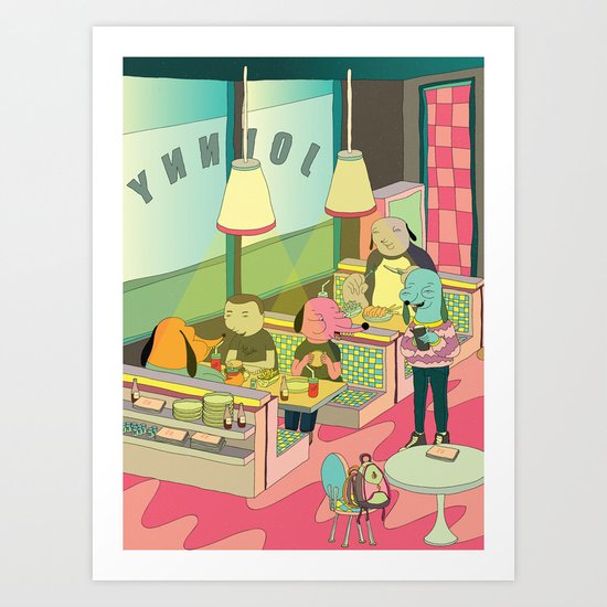 eating at johnny´s Art Print