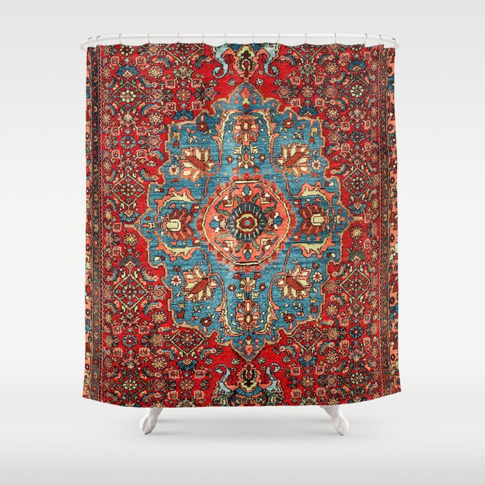 Bidjar Antique Kurdish Northwest Persian Rug Print Shower Curtain