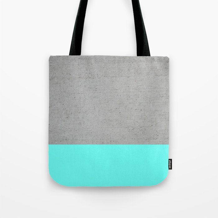 Concrete / turquoise Tote Bag