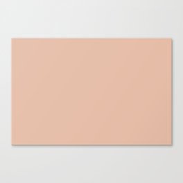 Pastel Apricot Orange Solid Color Pairs PPG Starfish PPG1069-3 - All One Single Shade Hue Colour Canvas Print