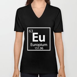 Europium - European Science Periodic Table V Neck T Shirt