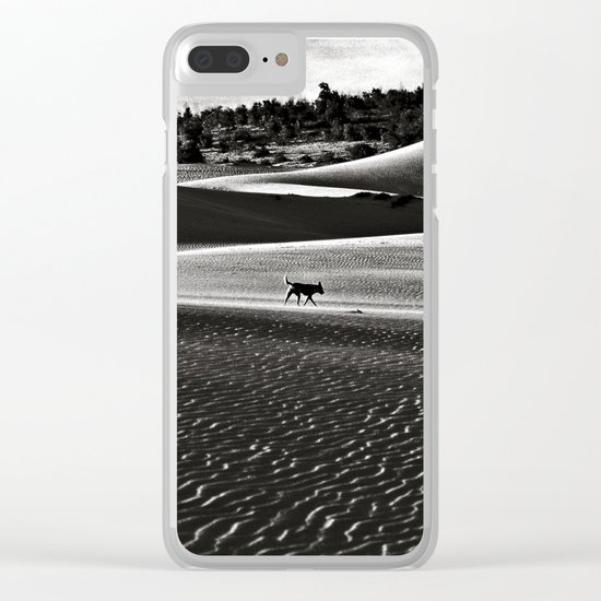 Walking alone through the desert of life Clear iPhone Case