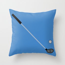 Blue Golf Throw Pillow
